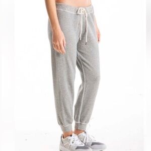 THE GREAT. Heather Gray Drawstring Jogger Pants